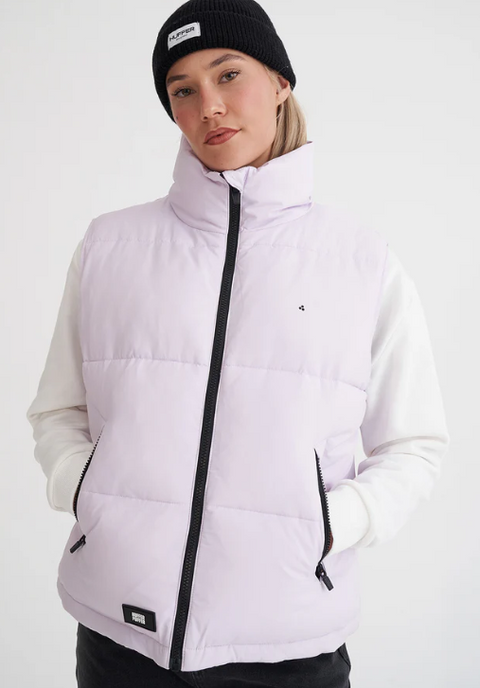 Wmns Box Puffer Vest Orchid
