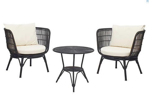 Clifton Outdoor 3 piece setting Black