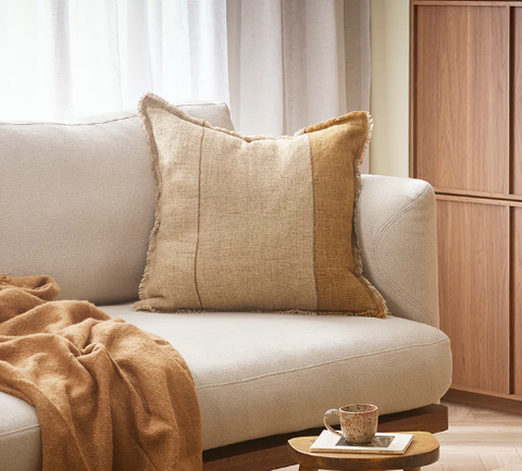 Frankton Cushion Caramel 50cm x 50cm