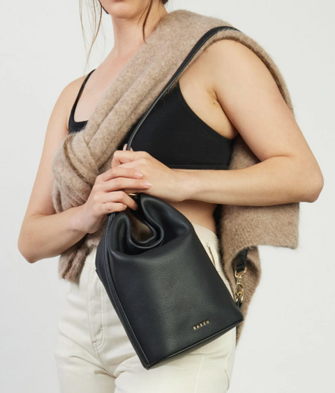 Jojo Shoulder Bag Black Pebble