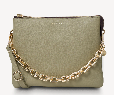 Matilda Crossbody Eucalyptus + Chunky Chain