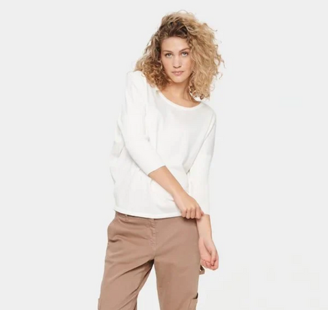 Saint Tropez Mila Bat Wing Knit Ice