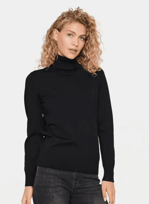 St Tropez Mila Rollneck Knit Black