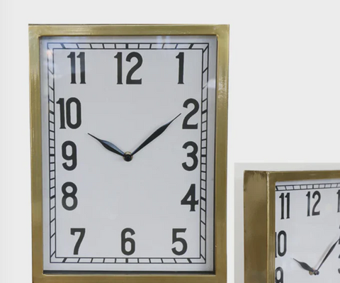 Old Gold Rectangular Wall Clock