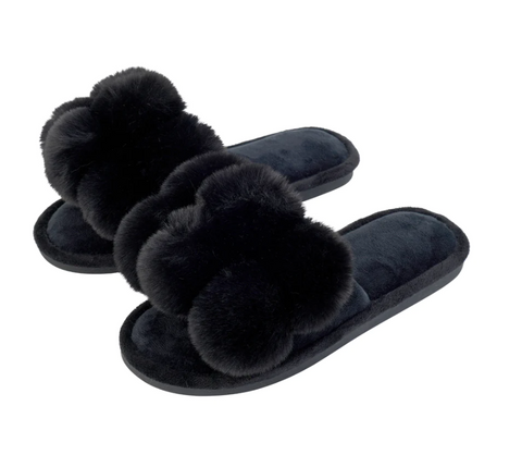 Luxe Slippers Black M/L