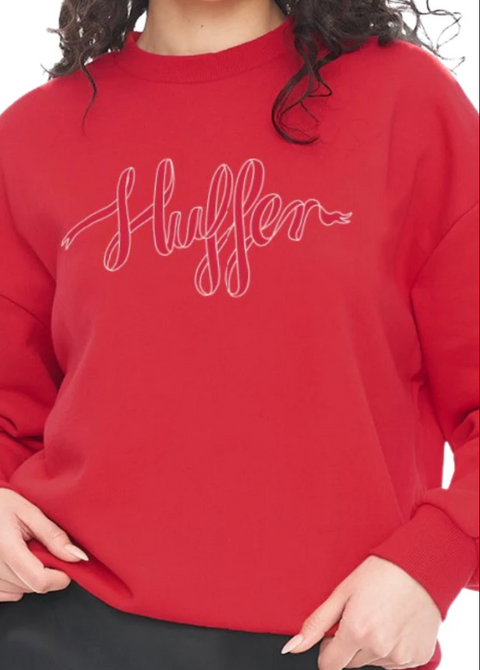 Slouch Crew With A Bow Cherry