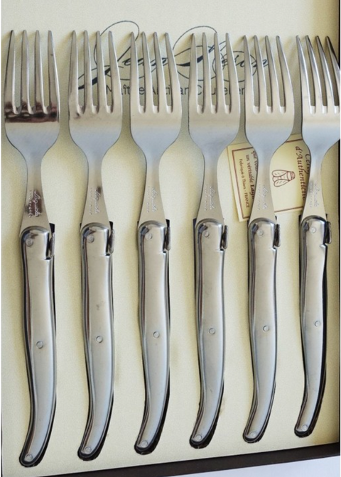 Stainless steel 6 table forks gift box