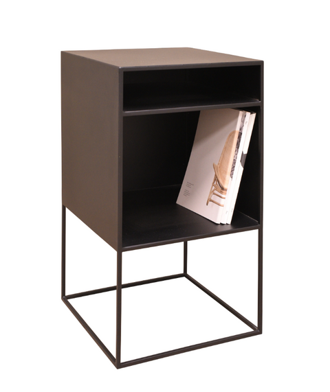 STUDIO Bedside Cabinet w/Shelf Large Black