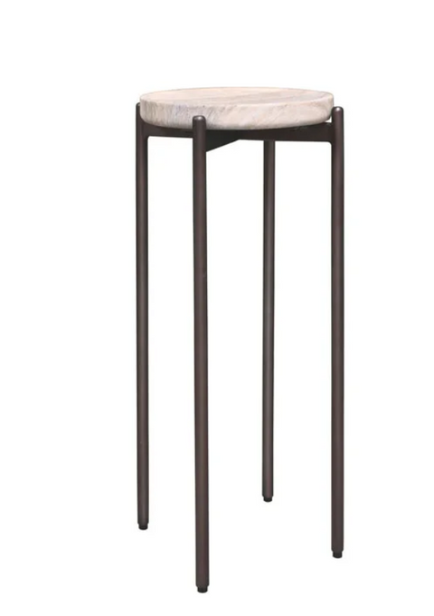 VISTA Athen Tall Side Table Travertine