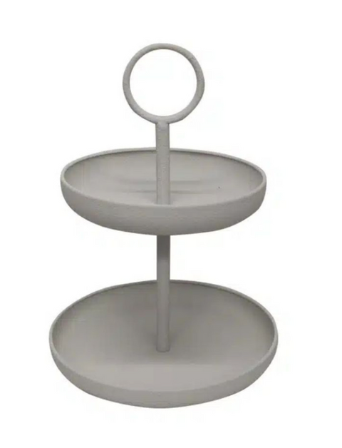 Windsor Cake Stand 41cm Concrete White