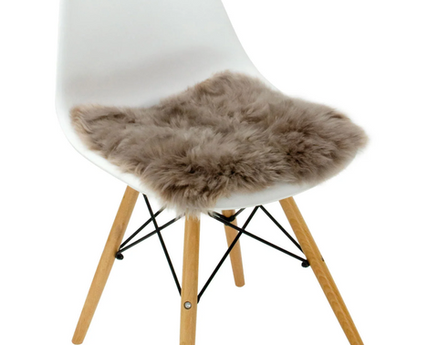 Beige Sheepskin Seat Pad