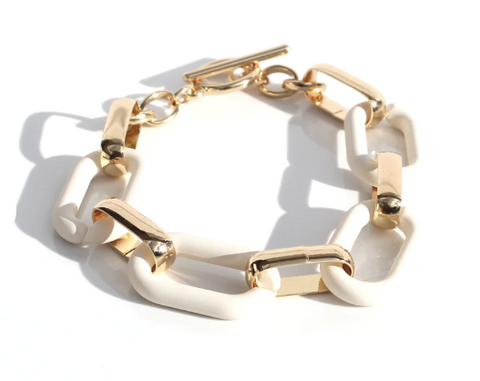 Bracelet - Statement Link - Ivory