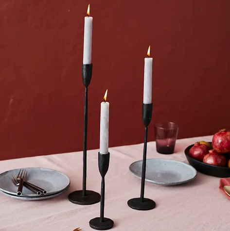 Dax Black Candleholder Medium