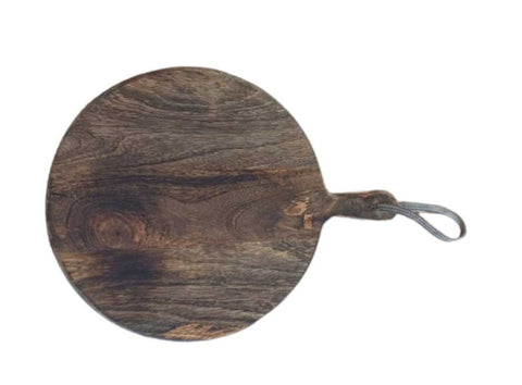 Grove Chopping Board -Leather Strap - Round Lg