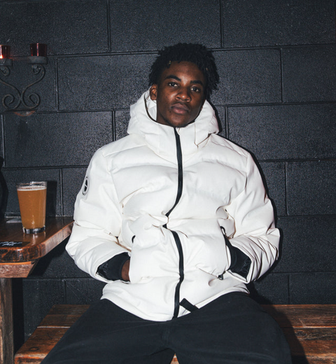 Huffer Mens SuperDown Jacket White