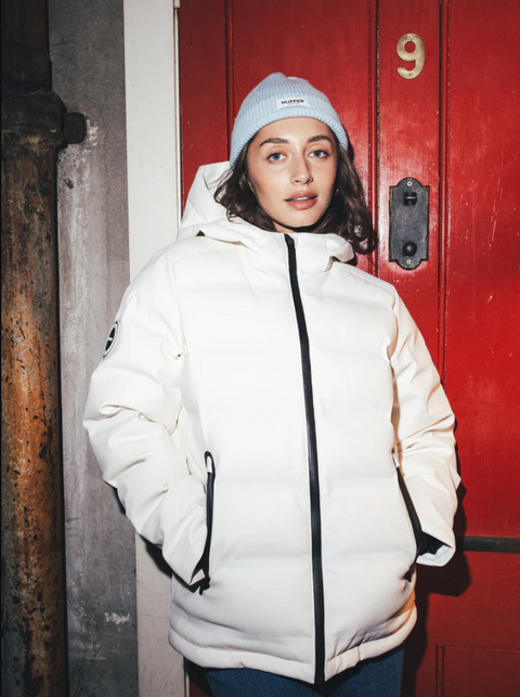 Huffer Womens SuperDown Jacket Ivory