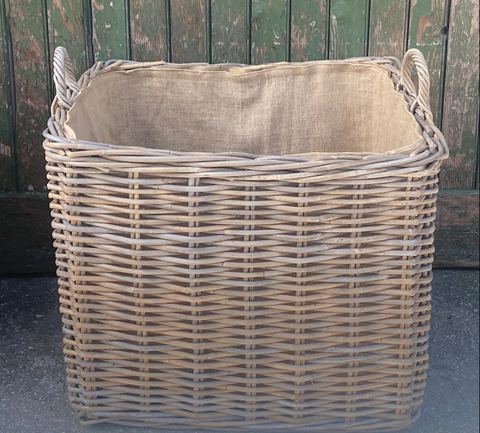 Large Square Lined Basket