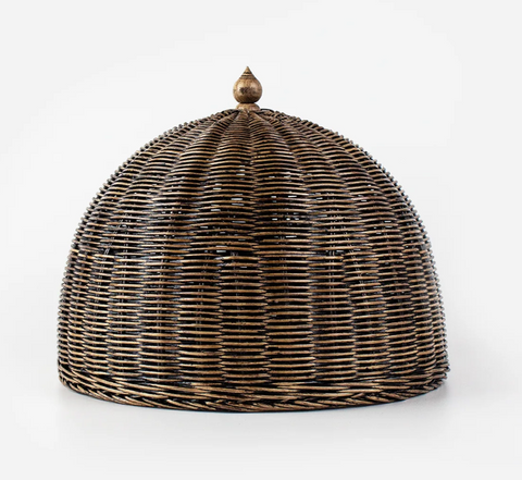 Rattan Food Dome Brown