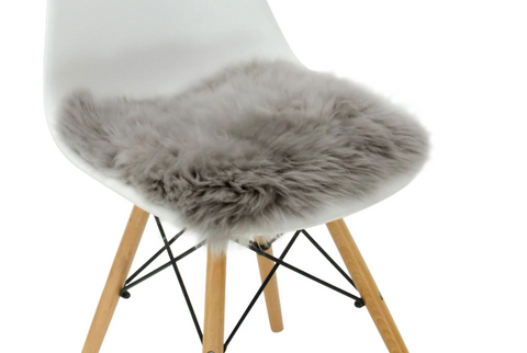 Grey Sheepskin Seat Pad