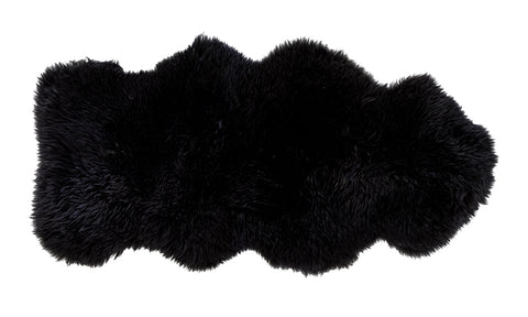 Long Wool 1.5 Sheepskin Black