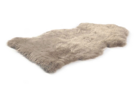 Longwool Sheepskin Rug Stone Single