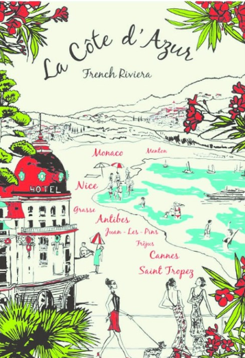 Tea towel 48x72cm French Riviera