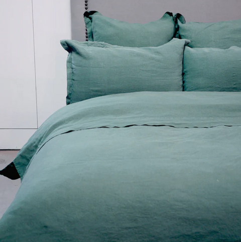 VIDA LINEN MINERAL QUEEN BED DUVET