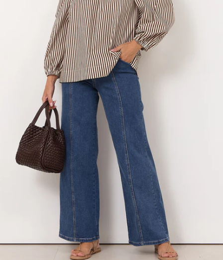 Adele Wide Leg Jean ( Mid Denim )