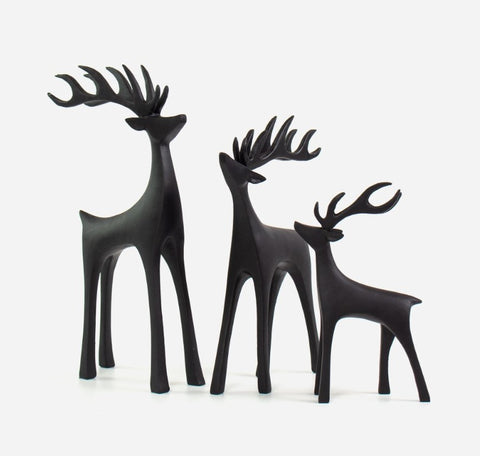 Black Standing Reindeer Medium