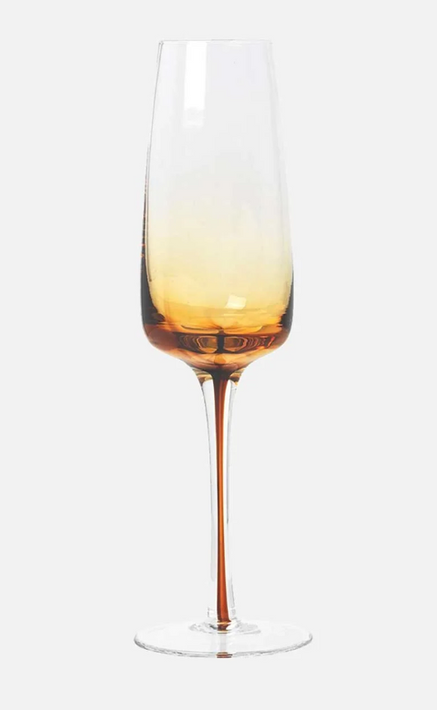 BROSTE Amber Champagne Glass - Set 4