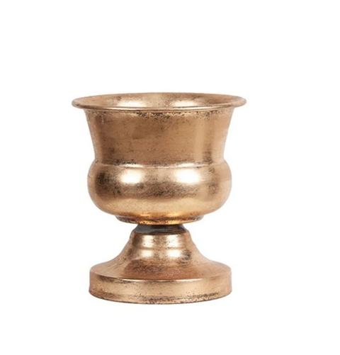 Chalice Pedestal Planter Soft Gold SML