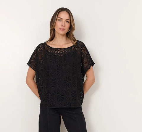 Claudia Lace Top Black
