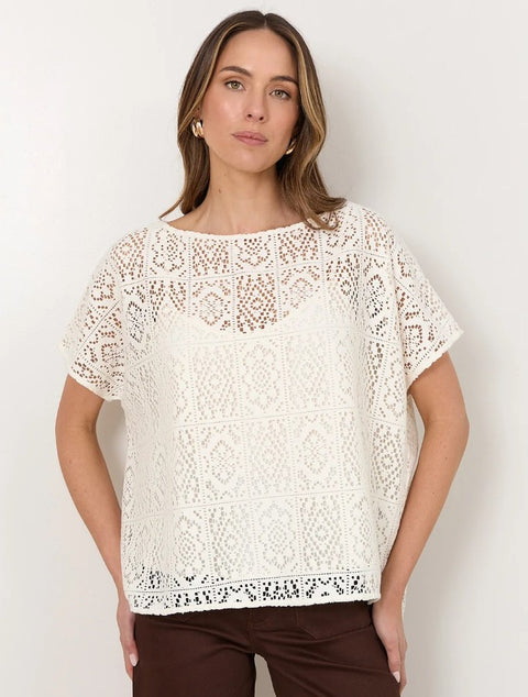 Claudia Lace Top Cream