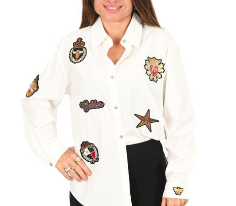 Crowned Bee Shirt White