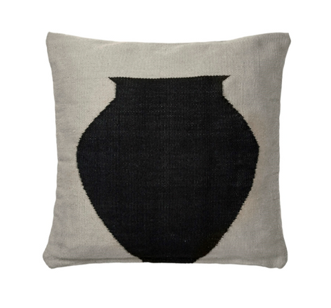 Broste Cushion Delphine Black Beige