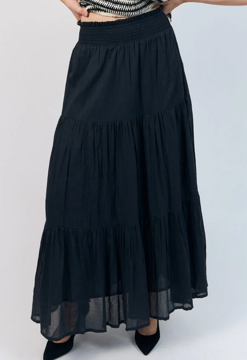 DiamondLL Maxi Skirt Washed Black