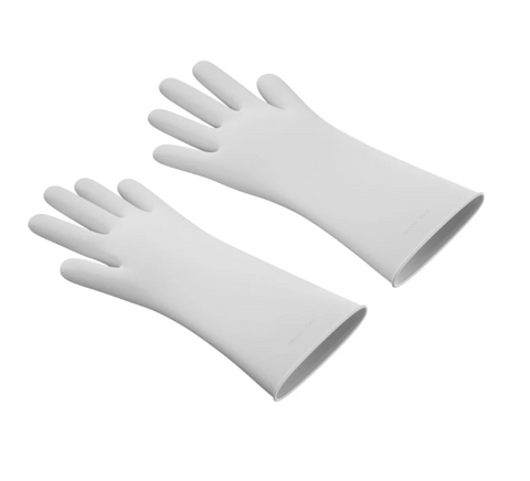 ETTA Silicone Dish Gloves, Size S/M, White