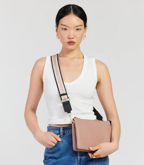 Feature Strap Webbing Black Pink White