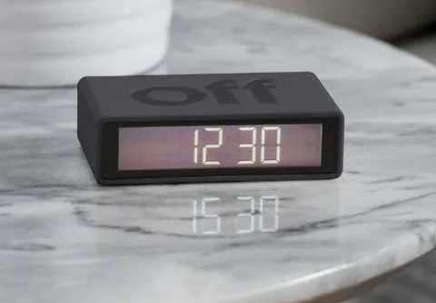 Flip Classic Alarm Clock Dark Grey