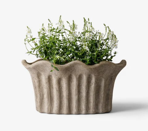 Terra Fluted Oval Planter Large