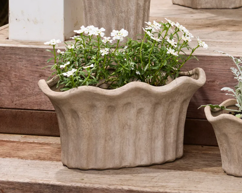Terra Fluted Oval Planter Small
