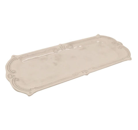 Melamine French Grey Rect Platter 45cm