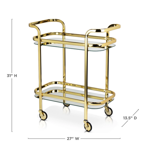 Belmont Gold Bar Cart