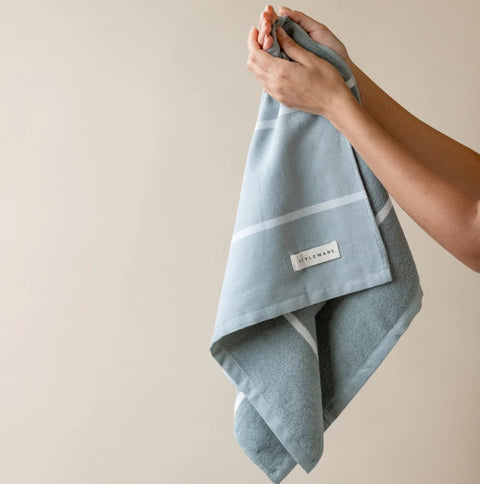 Between The Lines Tea Towel Green Tea