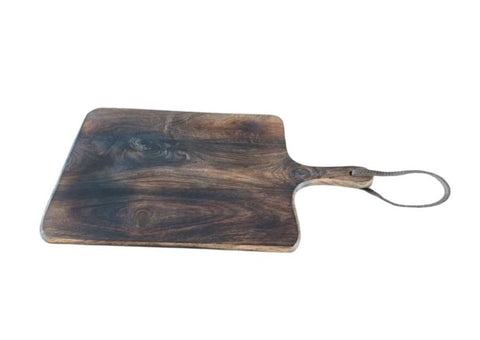Grove Chopping Board-Leather Strap - Square Lg