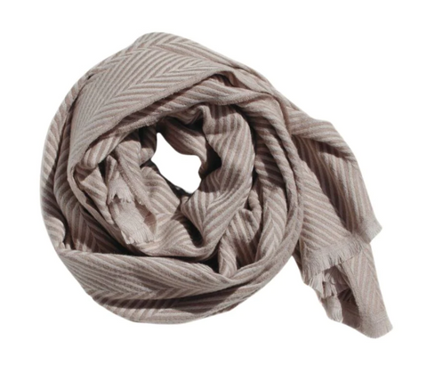 Scarf - Herringbone - Beige