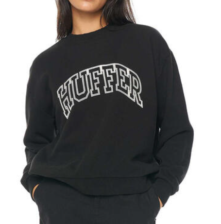 Huffer Slouch Crew Lined Out Basalt