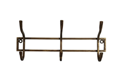 3 Hook In Anique Brass Finish