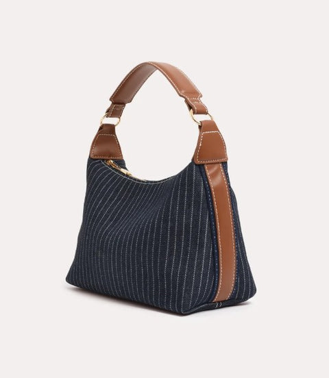 Lou Webbing Strap Crossbody Bag  - Navy