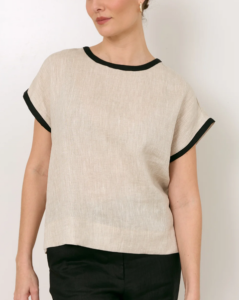 Marlie Linen Top Natural